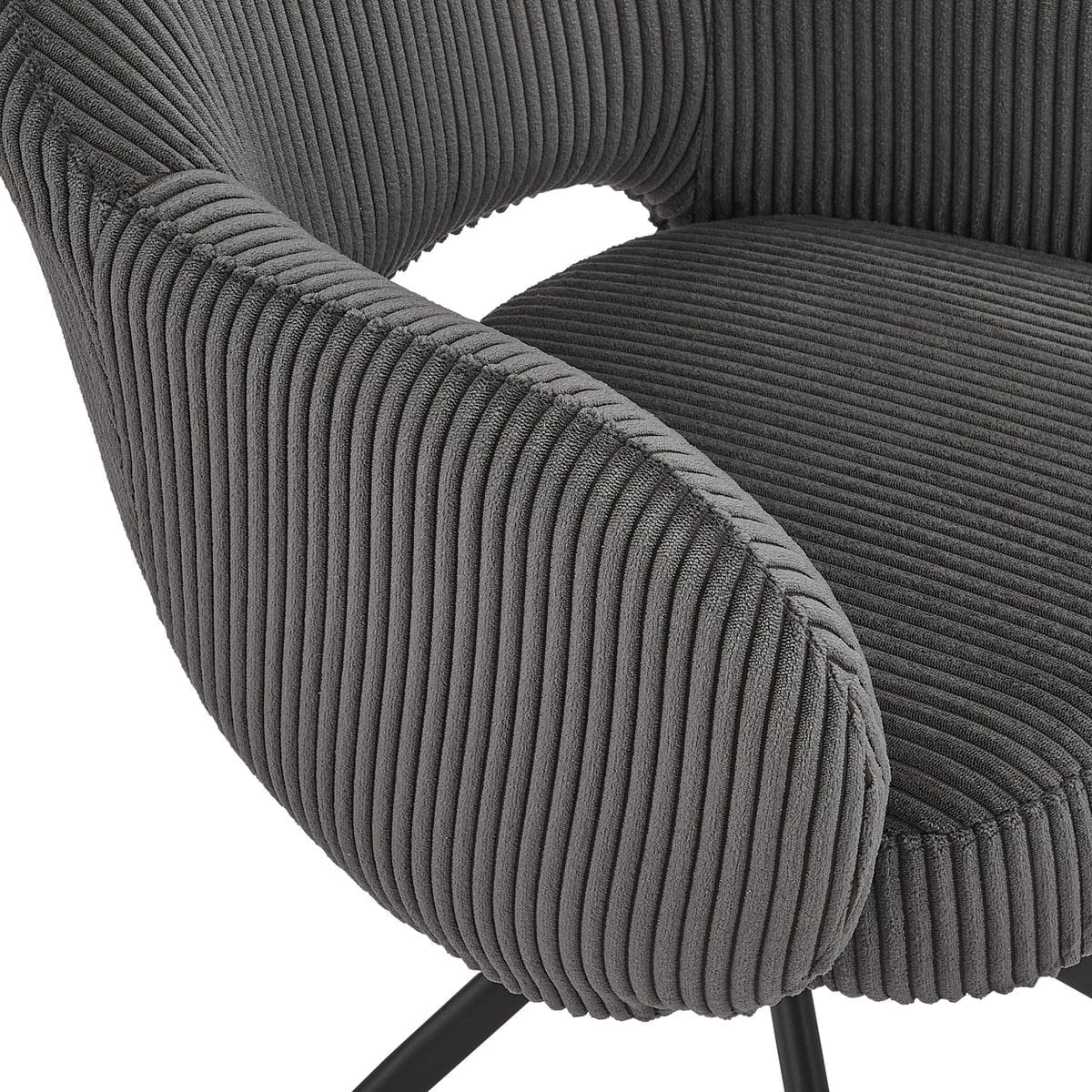 Armlehnstuhl Cord-Optik – Bild 8