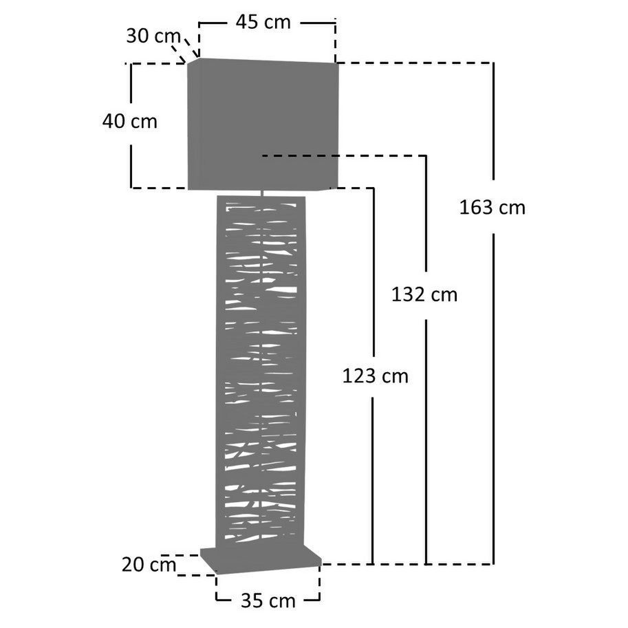 Stehleuchte Treibholz Natur/Schwarz 163 cm – Bild 11