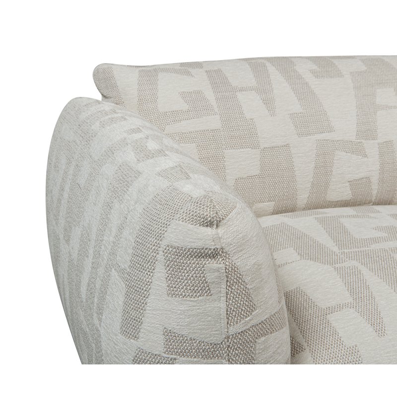 Sofa Amsterdam 2,5-Sitzer + Ottomane Weiße Glyphen – Bild 7