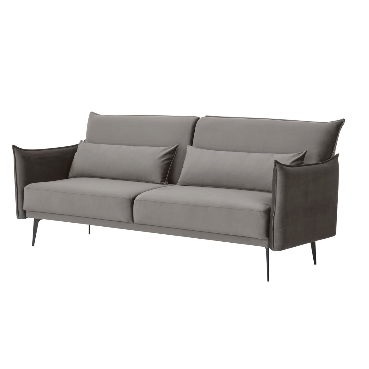 3-Sitzer Sofa Samt Grau – Bild 3