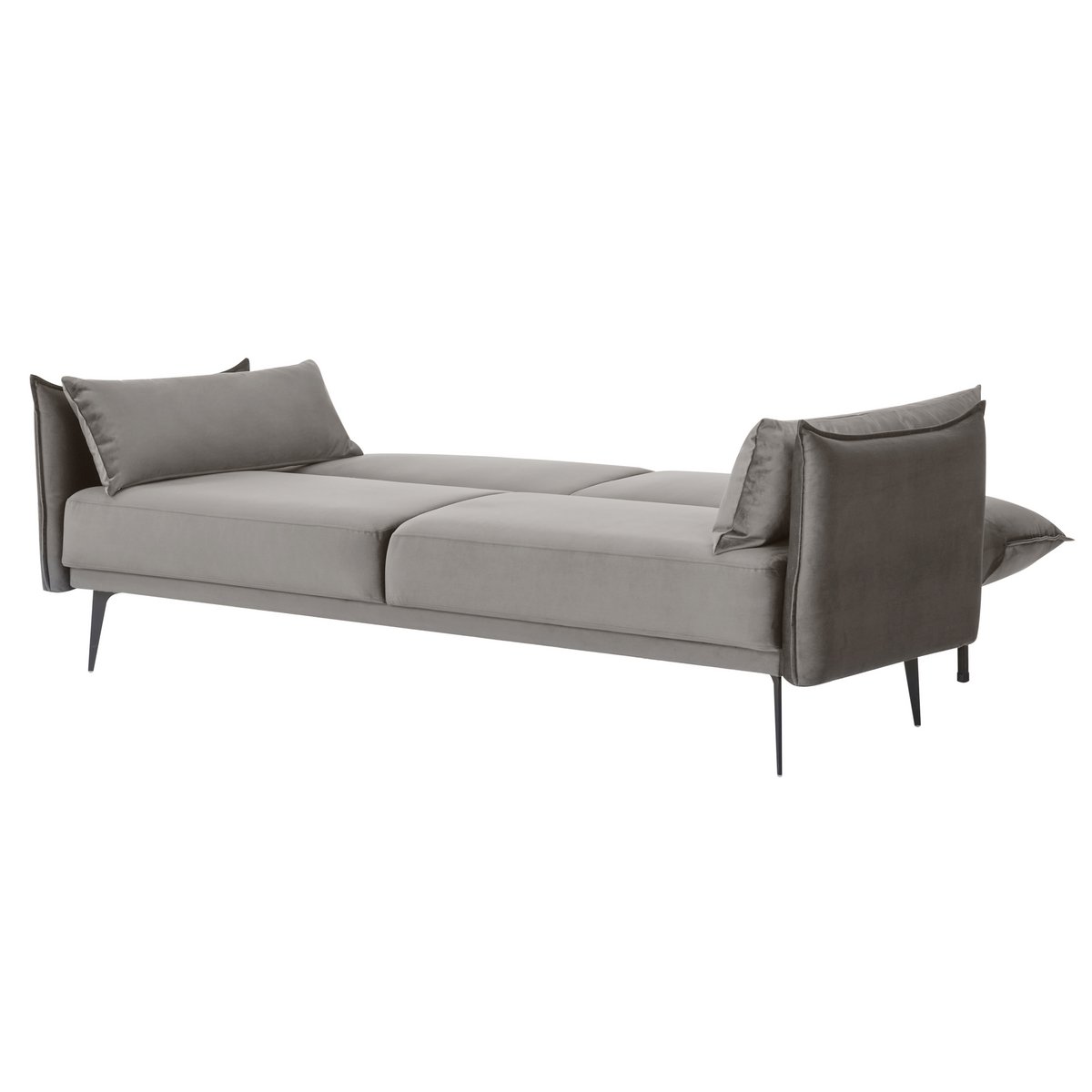 3-Sitzer Sofa Samt Grau – Bild 7