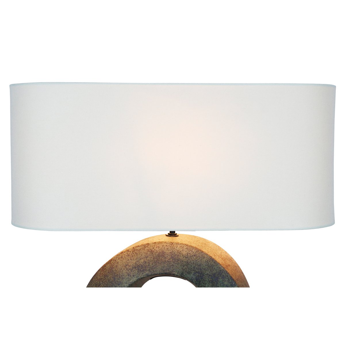 Tischleuchte Keramik/Leinen Grün/Beige – Bild 3