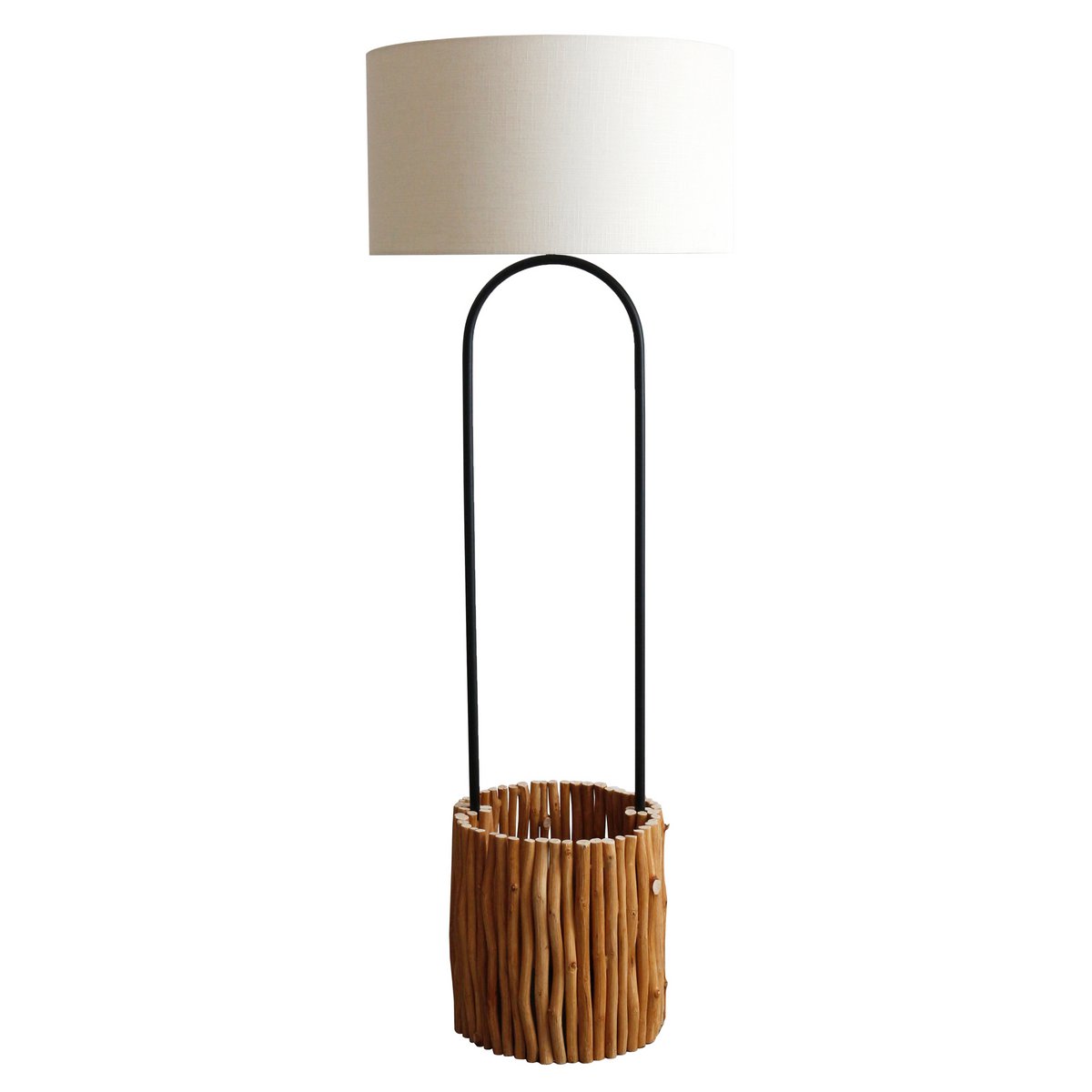 Stehleuchte Treibholz Natur/Weiß 155 cm – Bild 3