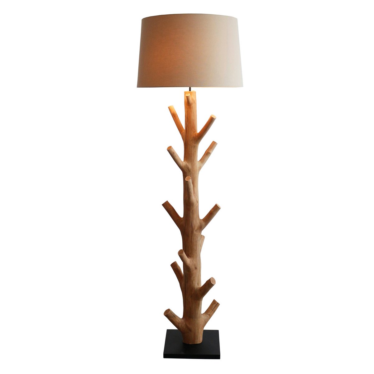 Stehleuchte Treibholz Natur/Weiß 175 cm