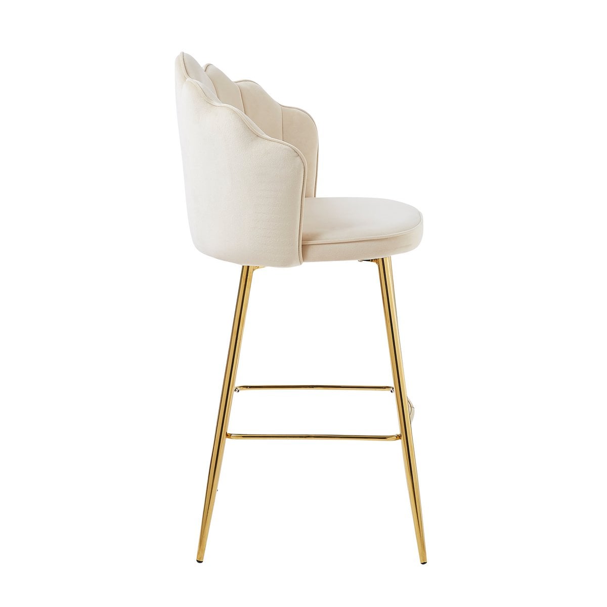 Barhocker Muscheldesign 2er Set aus Samt – Bild 8