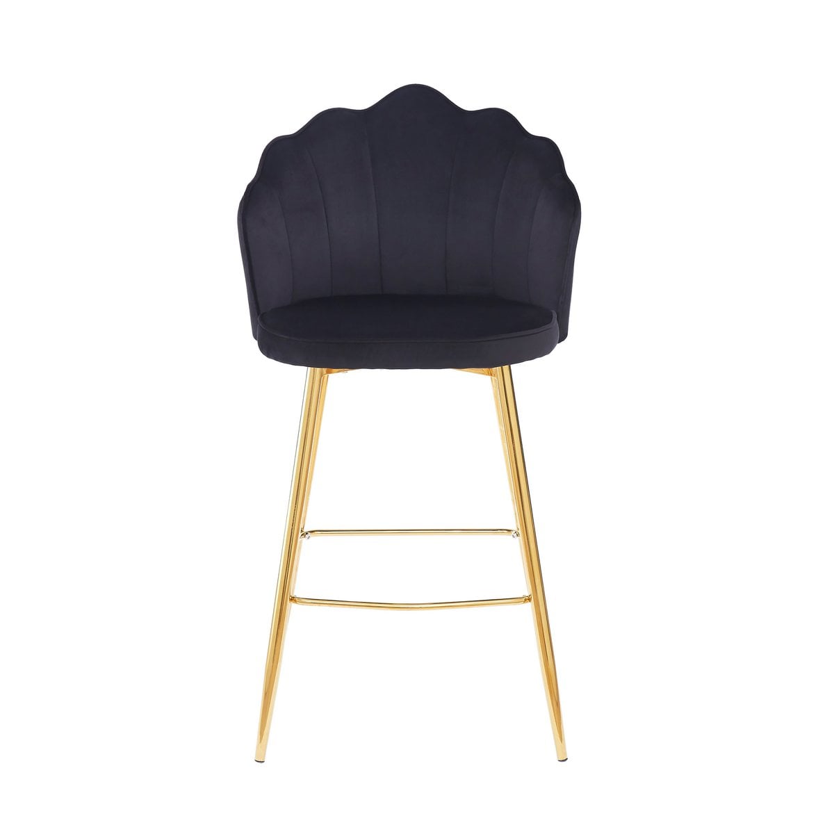 Barhocker Muscheldesign 2er Set aus Samt – Bild 3