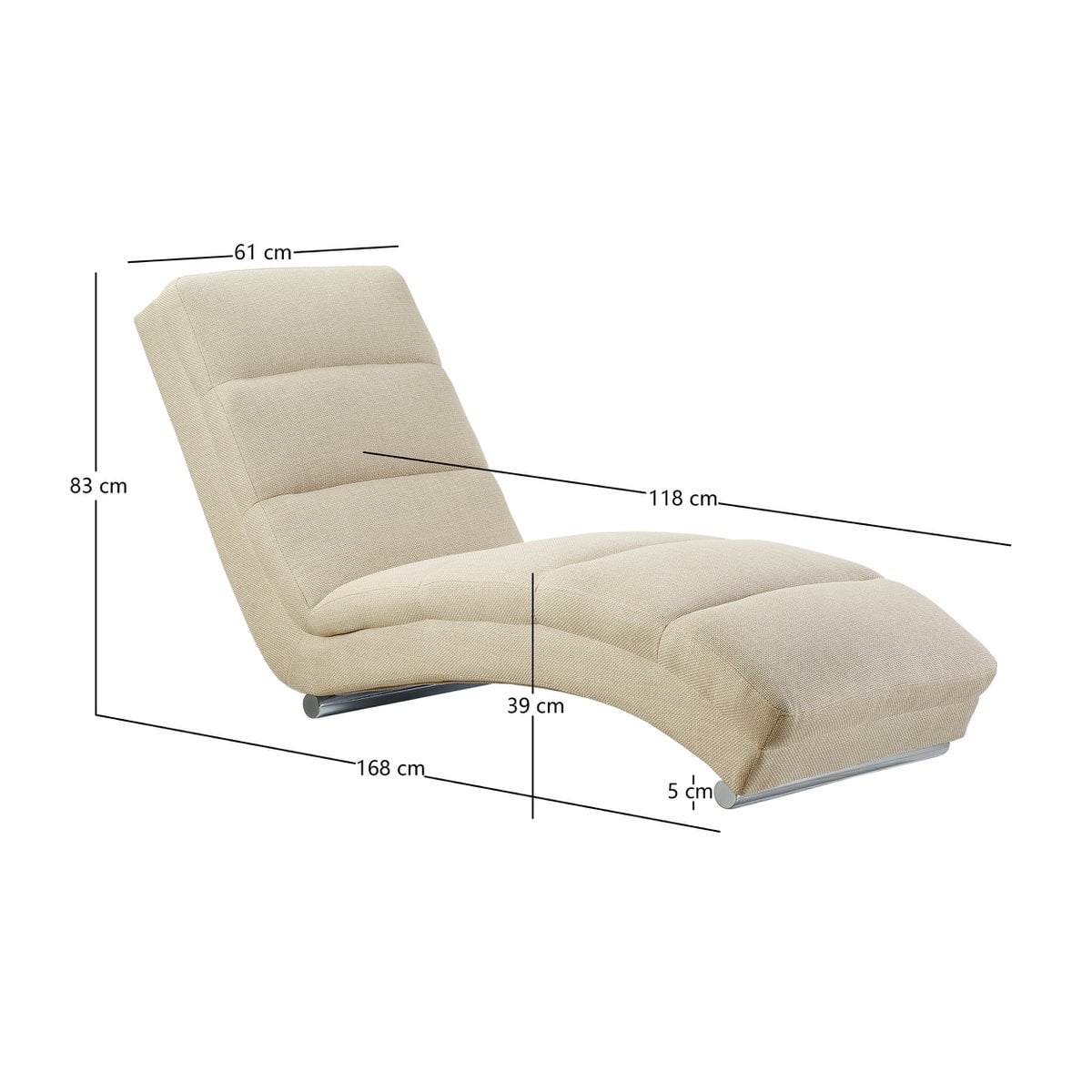 Chaiselongue Strukturstoff – Bild 7