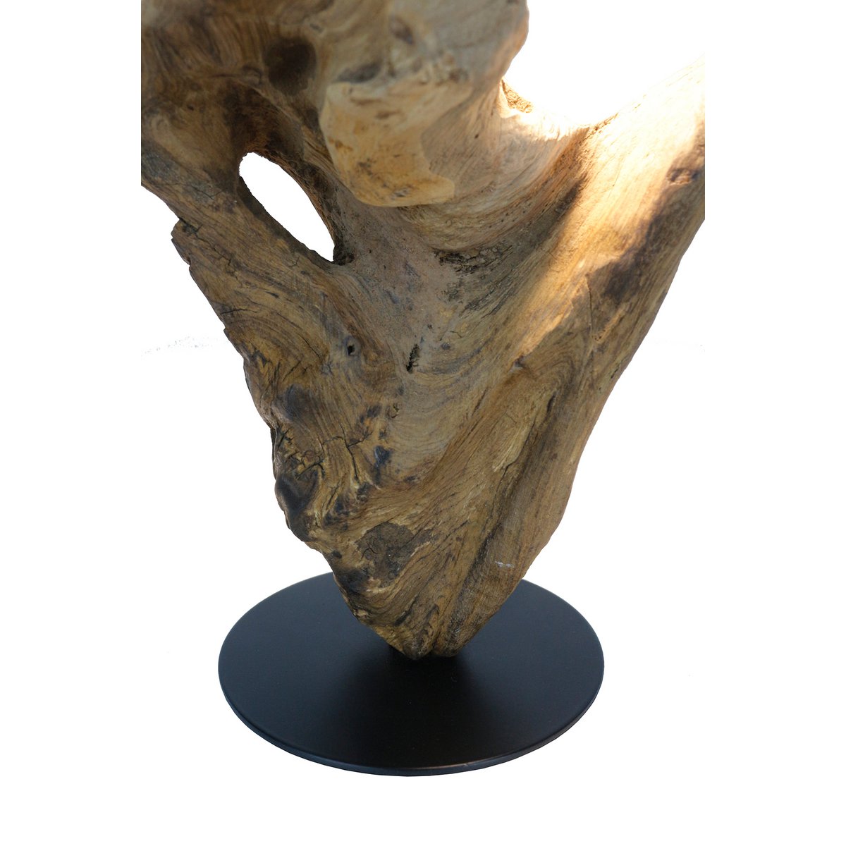 Tischleuchte 29 cm Natur/Schwarz mit LED-Akku – Bild 5