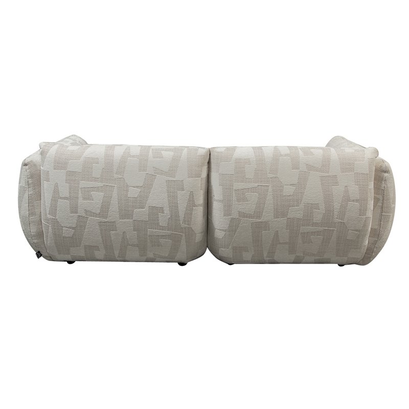 Sofa Amsterdam 2,5-Sitzer + Ottomane Weiße Glyphen – Bild 6