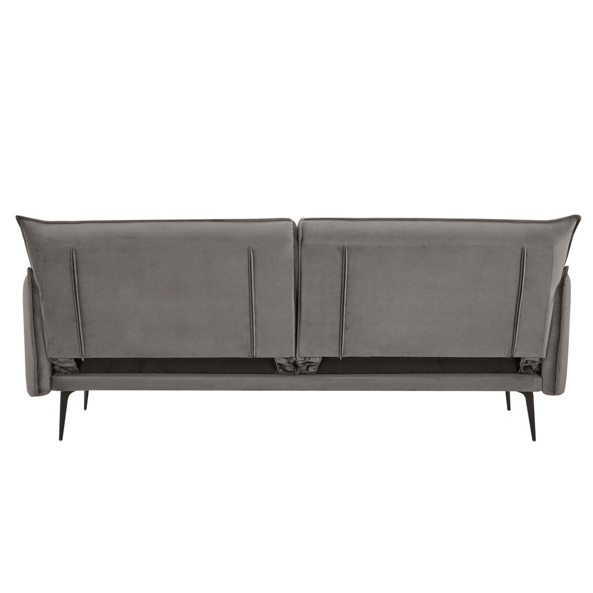 3-Sitzer Sofa Samt Grau – Bild 8