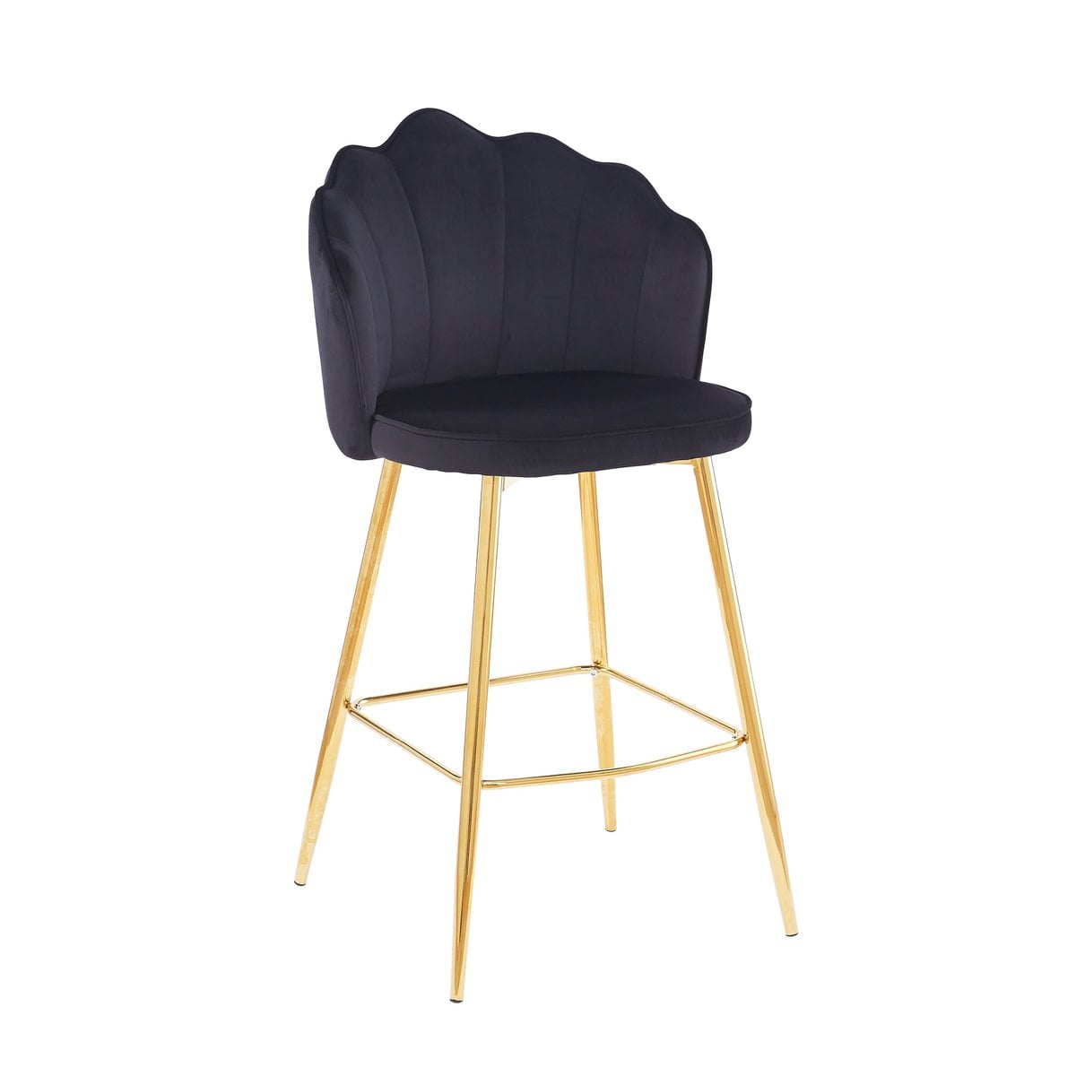Barhocker Muscheldesign 2er Set aus Samt – Bild 4