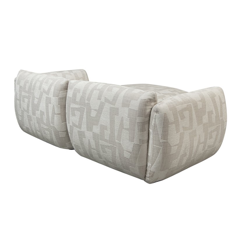 Sofa Amsterdam 2,5-Sitzer + Ottomane Weiße Glyphen – Bild 5