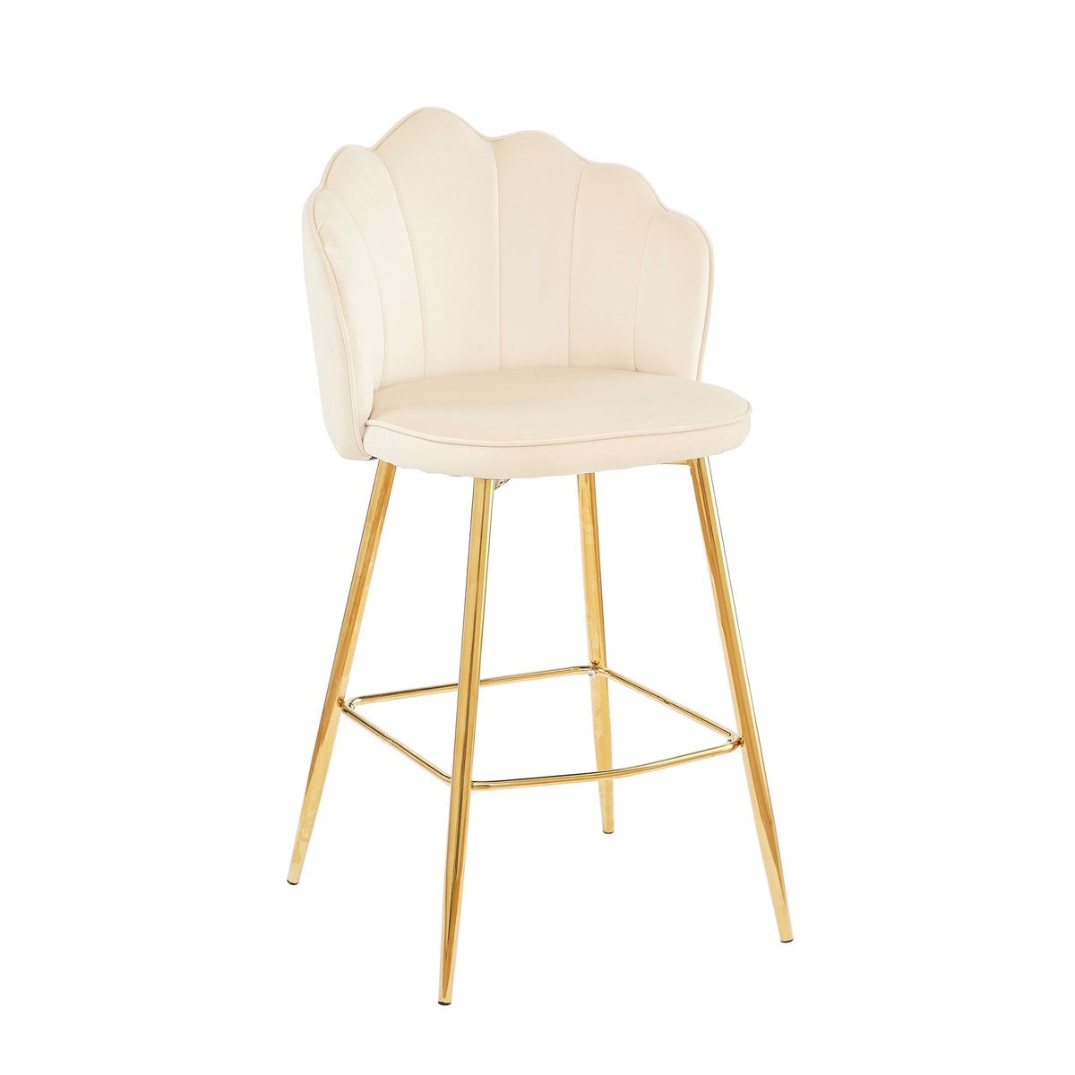 Barhocker Muscheldesign 2er Set aus Samt – Bild 9
