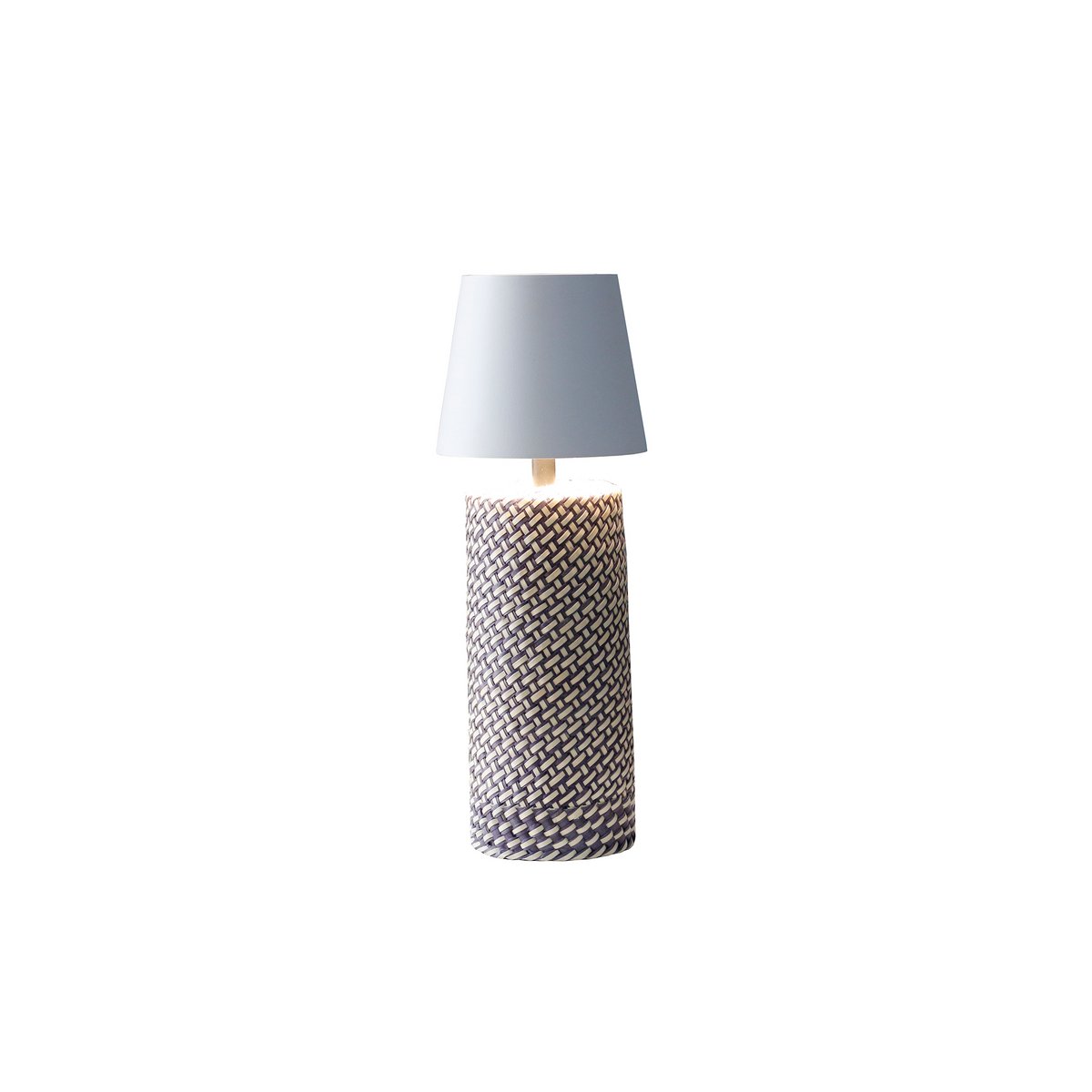 Tischleuchte Schwarz/Weiß 29 cm mit LED-Akku – Bild 3
