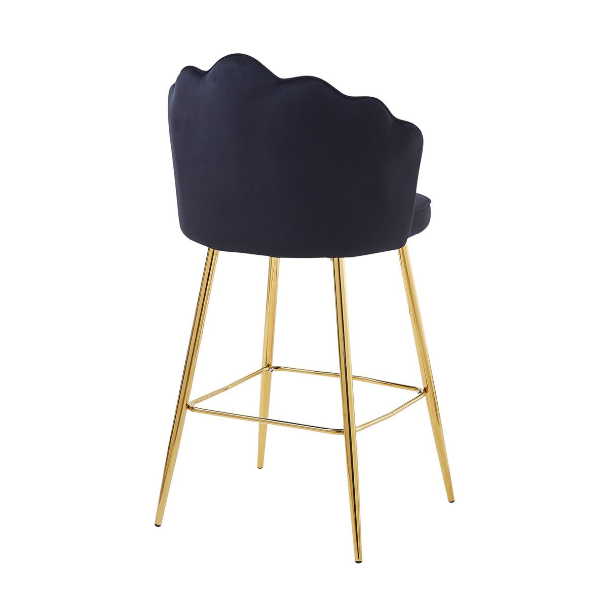 Barhocker Muscheldesign 2er Set aus Samt – Bild 5