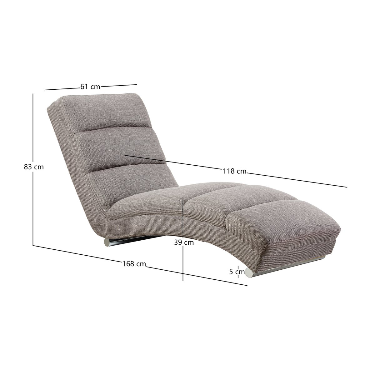 Chaiselongue Strukturstoff – Bild 10