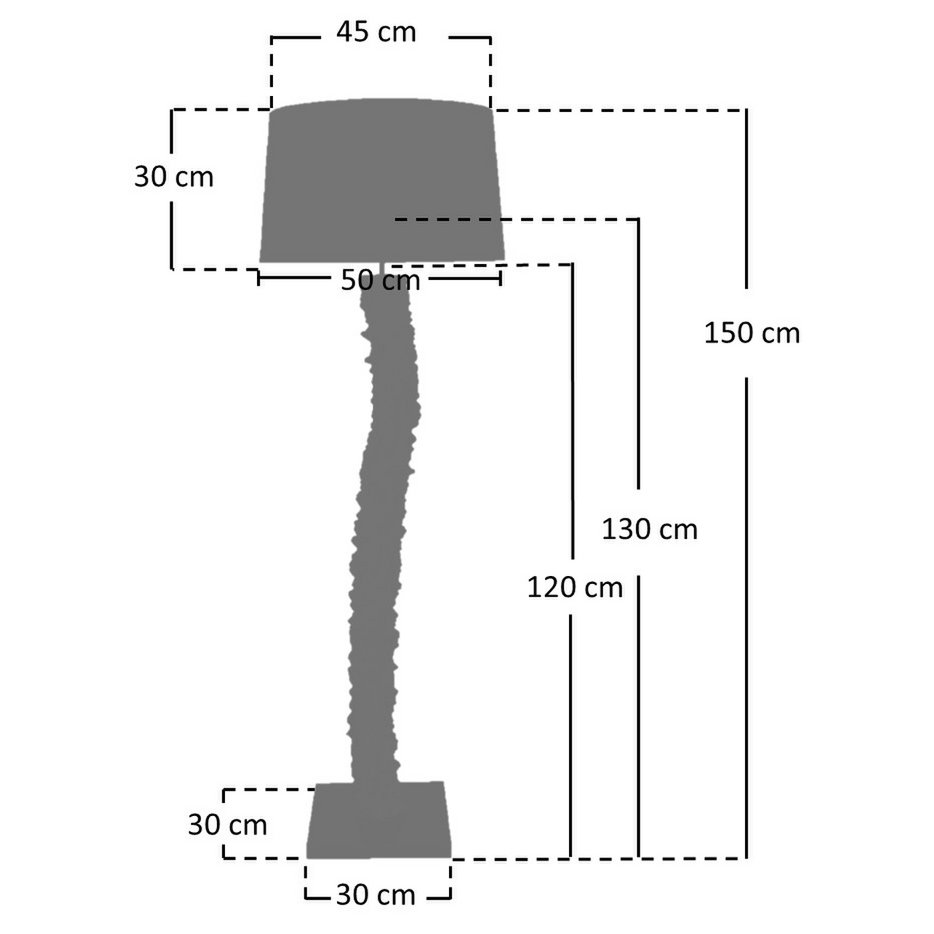 Stehleuchte Treibholz Natur/Weiß 150 cm – Bild 13