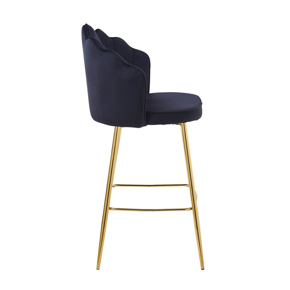Barhocker Muscheldesign 2er Set aus Samt – Bild 7