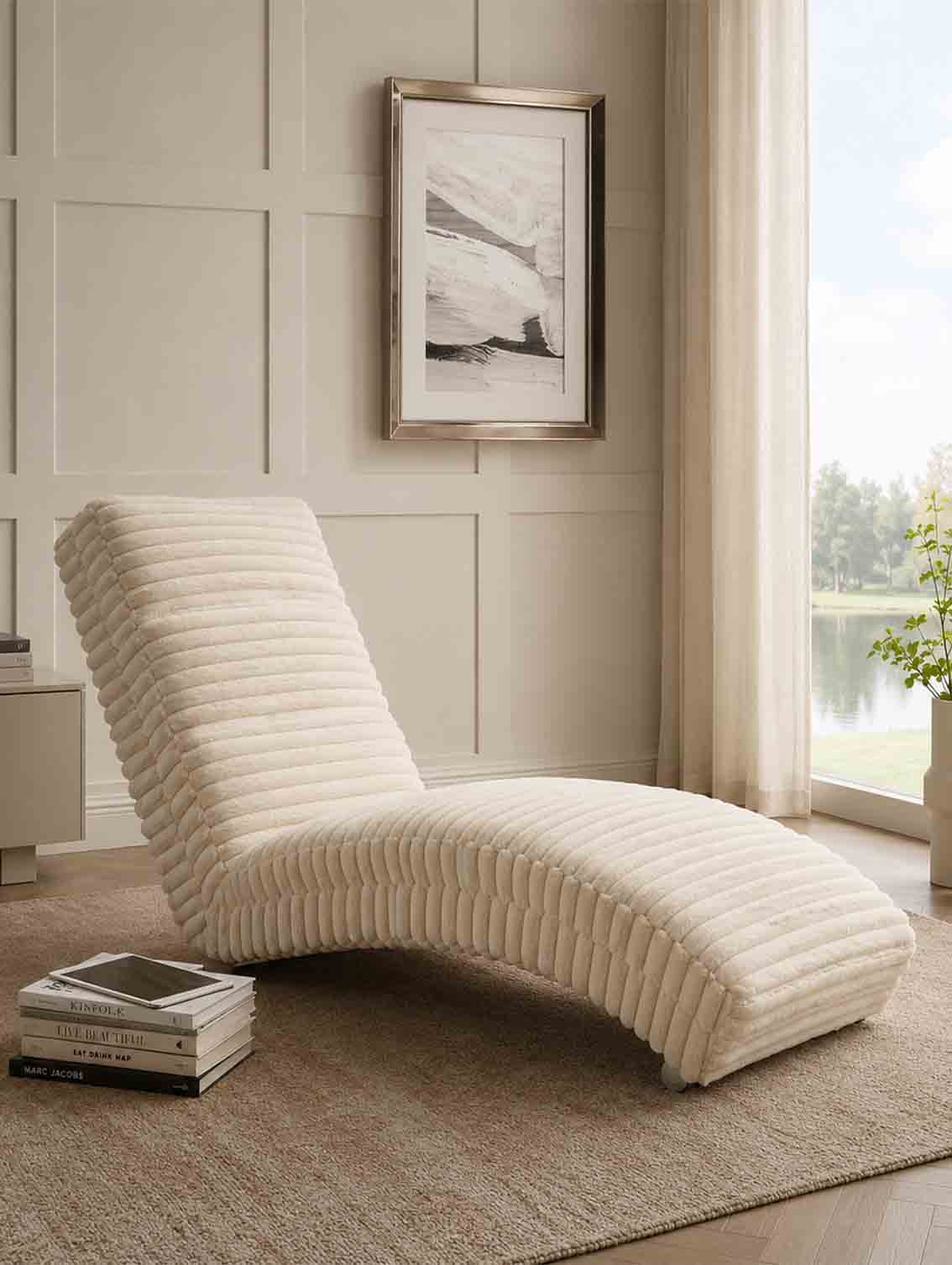 Chaiselongue Plüsch-Cord