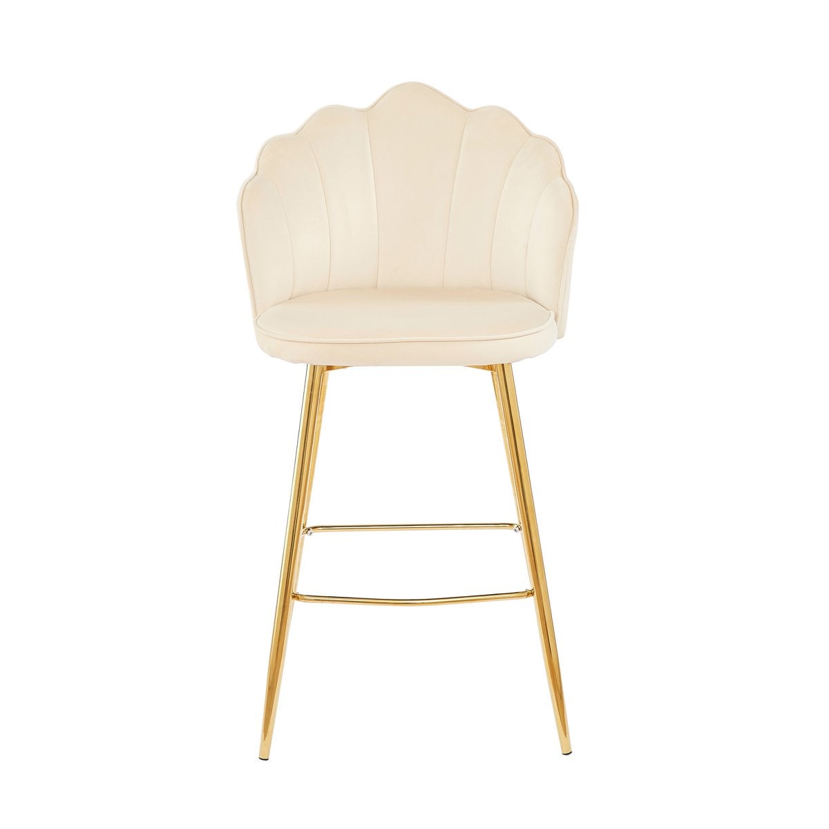Barhocker Muscheldesign 2er Set aus Samt – Bild 12
