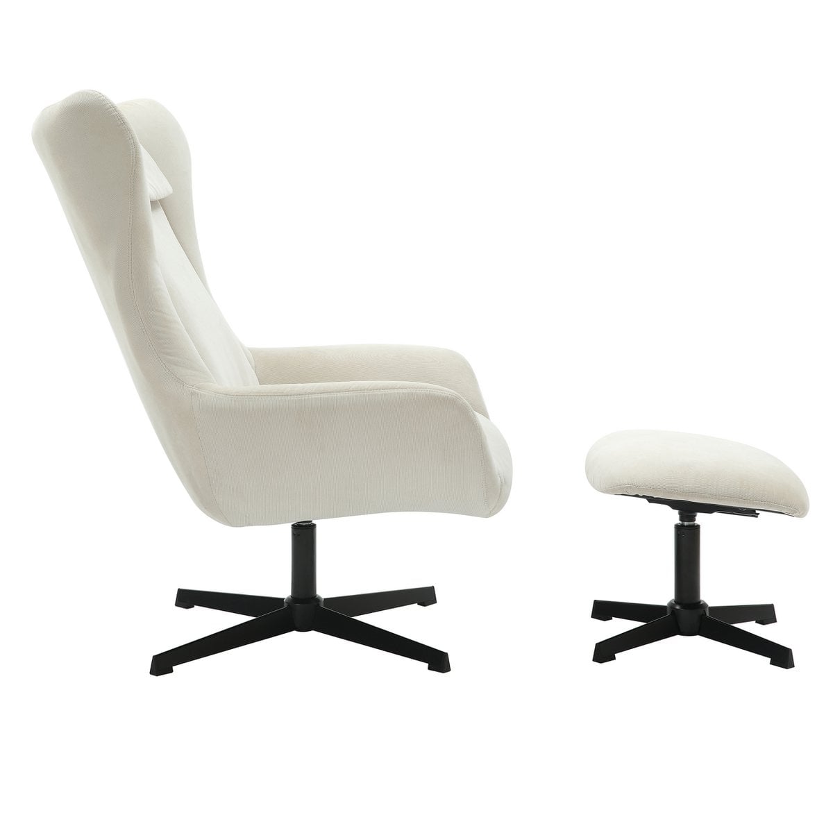 Sessel und Hocker Cordoptik – Bild 4