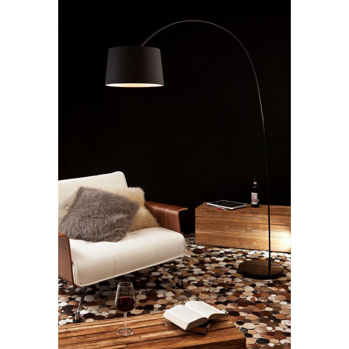 Bogenlampe 205 cm schwarz – Bild 2