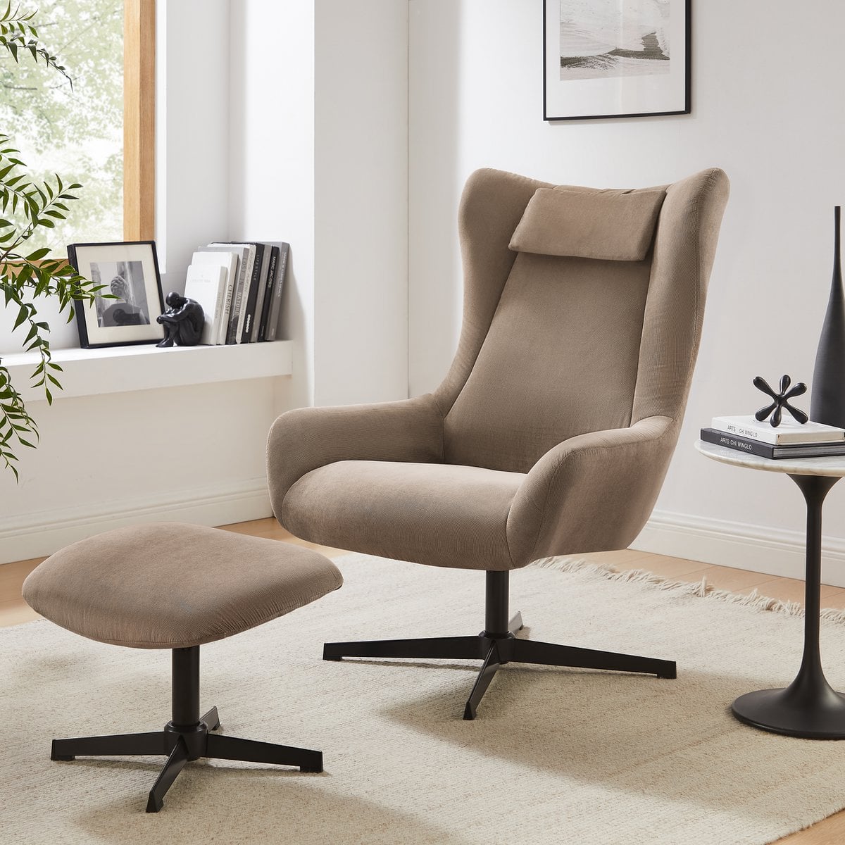 Sessel und Hocker Cordoptik – Bild 24