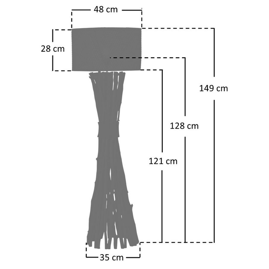 Stehleuchte Treibholz Natur/Schwarz 149 cm – Bild 11