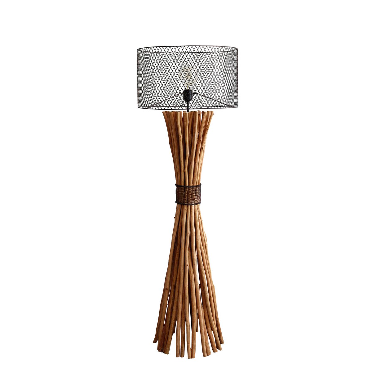 Stehleuchte Treibholz Natur/Schwarz 149 cm – Bild 3