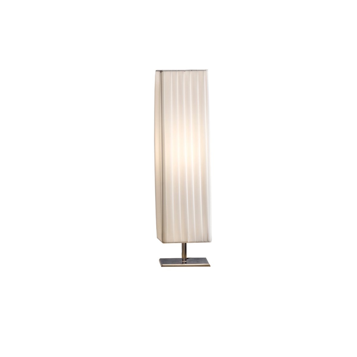 Tischlampe 60 cm eckig weiß chrom