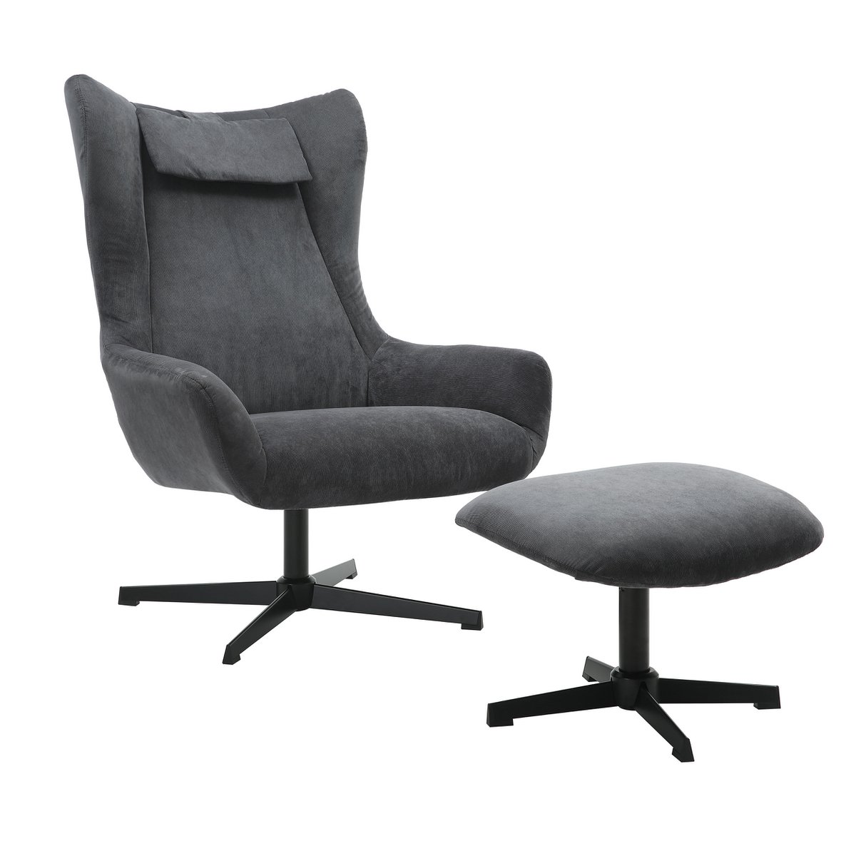 Sessel und Hocker Cordoptik – Bild 12