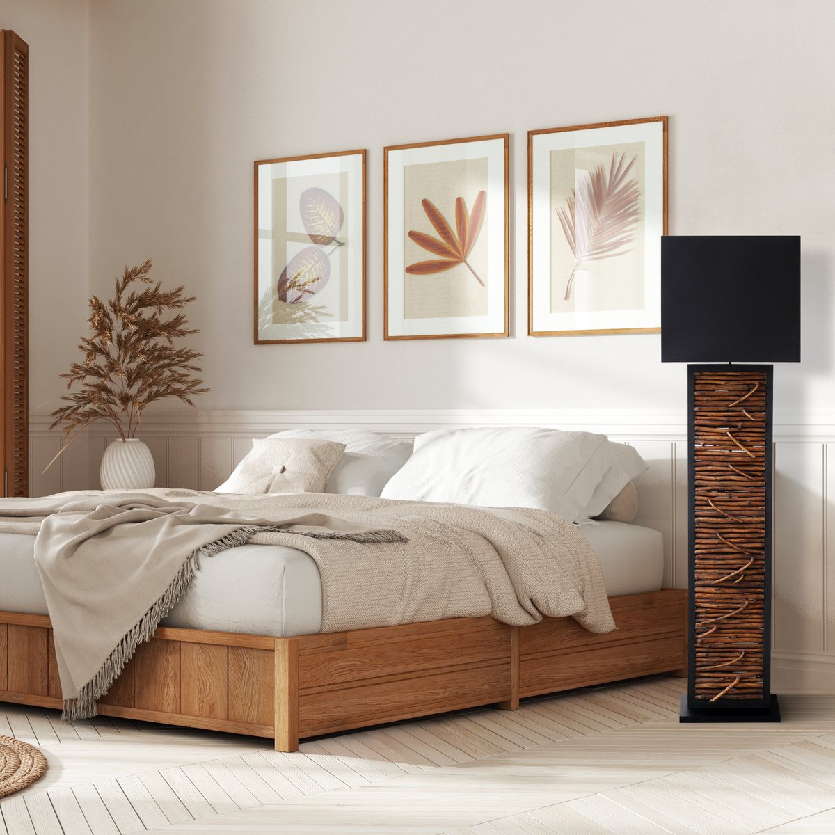 Stehleuchte Treibholz Natur/Schwarz 163 cm – Bild 10