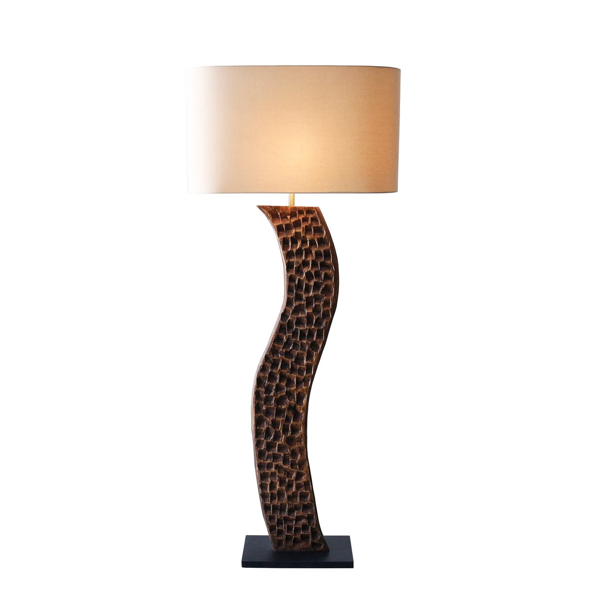 Stehleuchte Akazie/Leinen Natur 171 cm