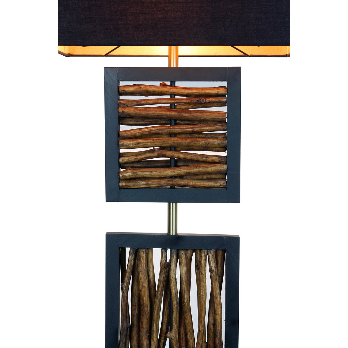 Stehleuchte Treibholz Natur/Schwarz 163 cm – Bild 7