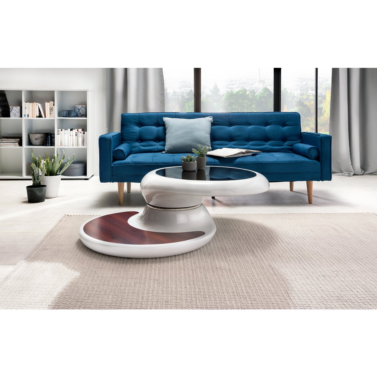 Couchtisch 90x90x42 cm weiß – Bild 3