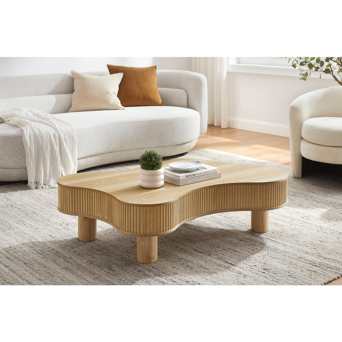 Couchtisch 116x77 cm Natur – Bild 2