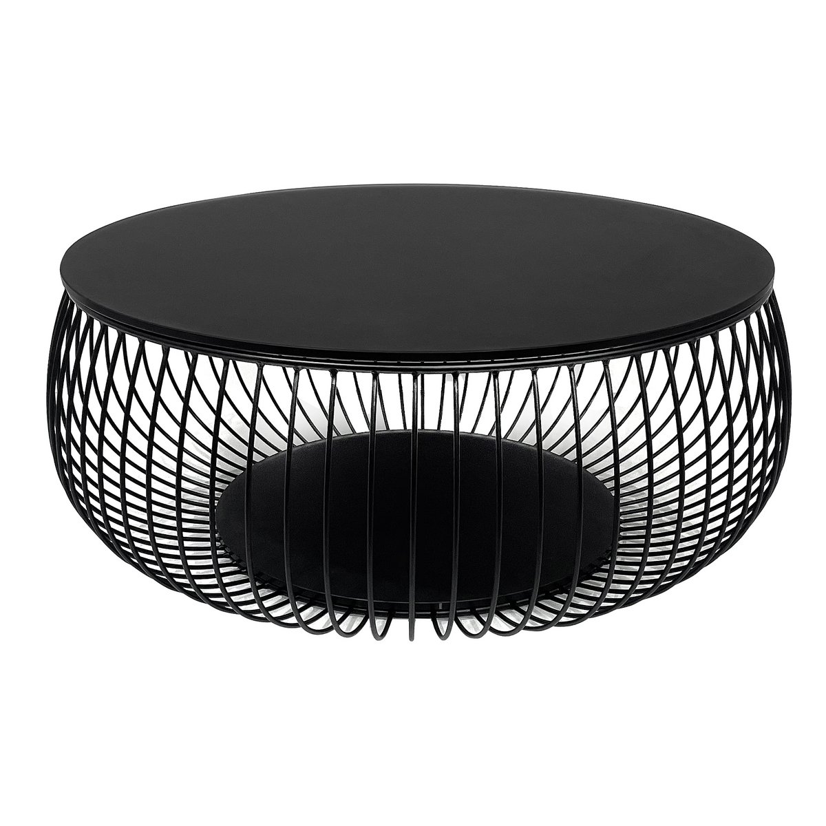 Couchtisch Ø 86 cm Schwarz – Bild 3