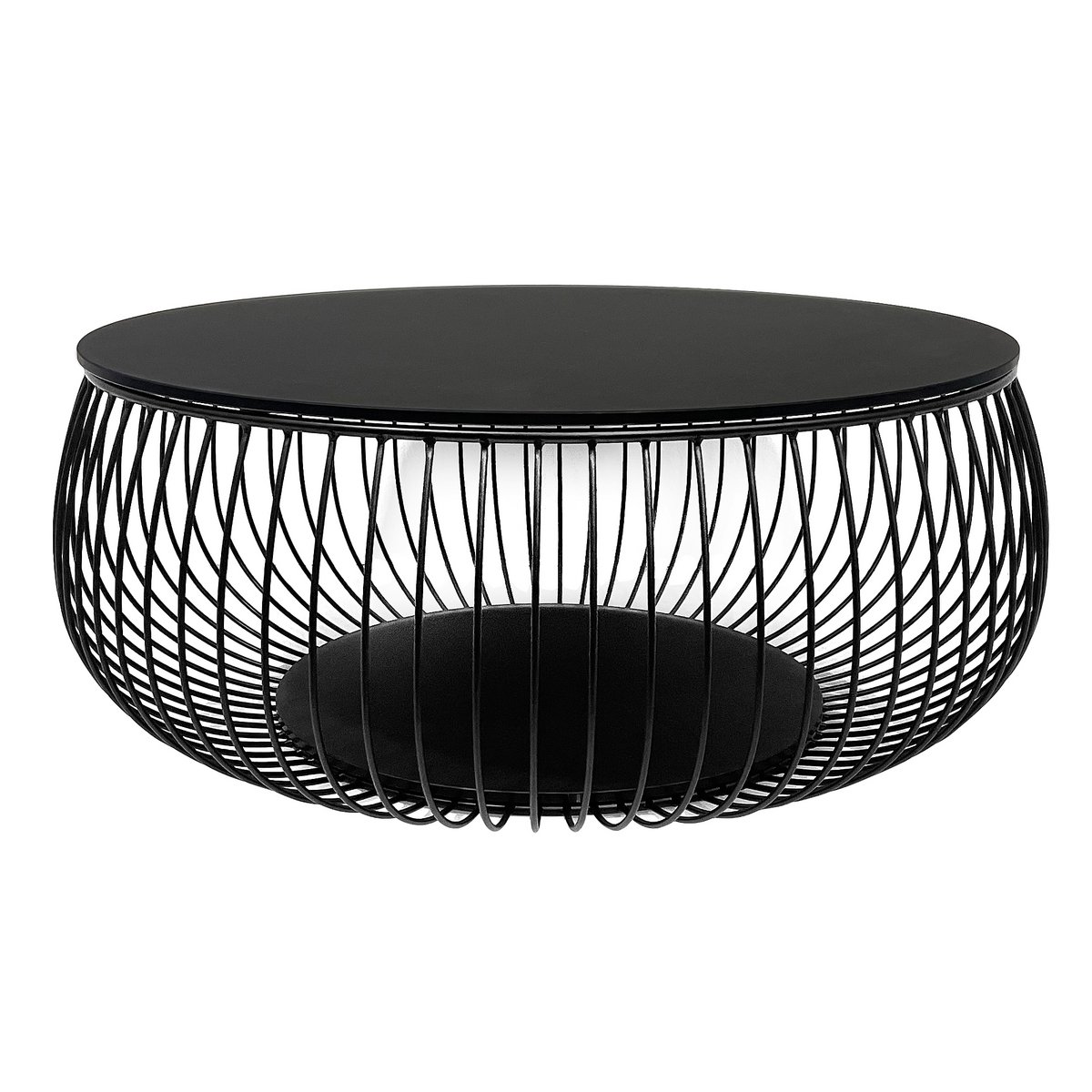 Couchtisch Ø 86 cm Schwarz – Bild 4
