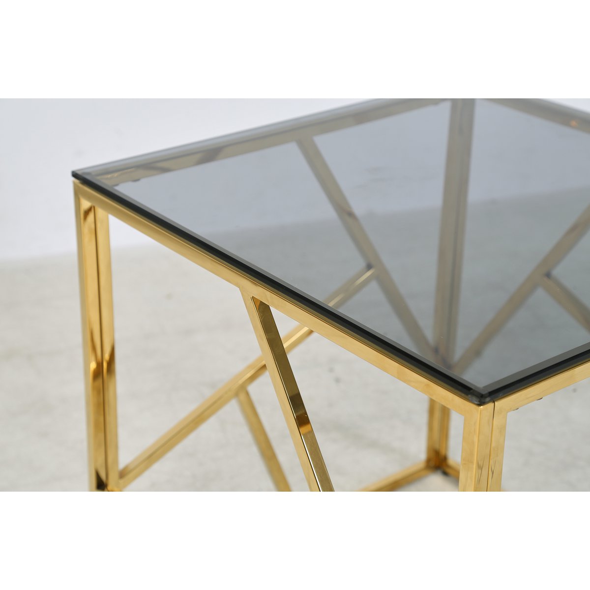 Beistelltisch Gold/Grau 55x55 cm – Bild 18