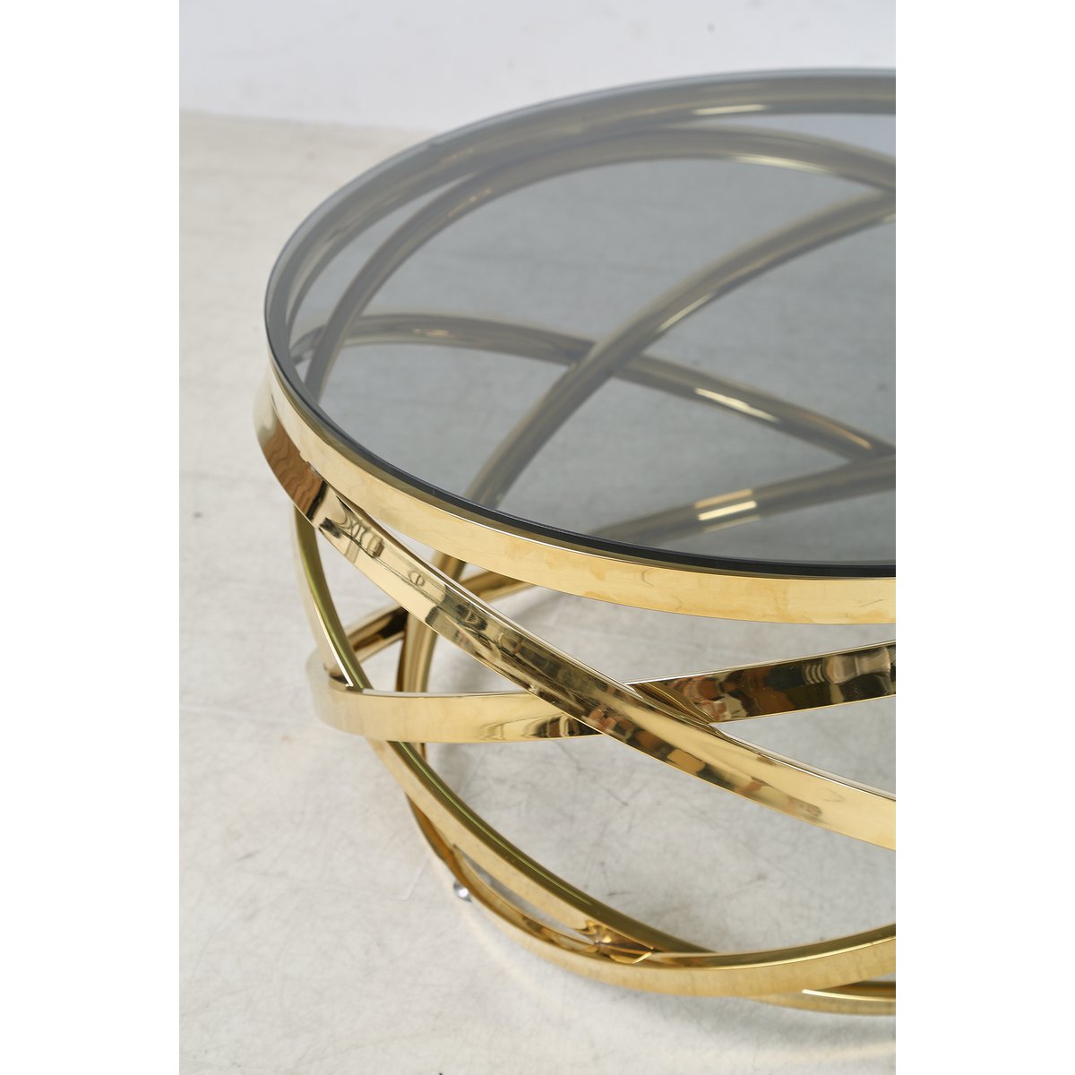 Couchtisch Gold/Grau Ø 80 cm – Bild 16