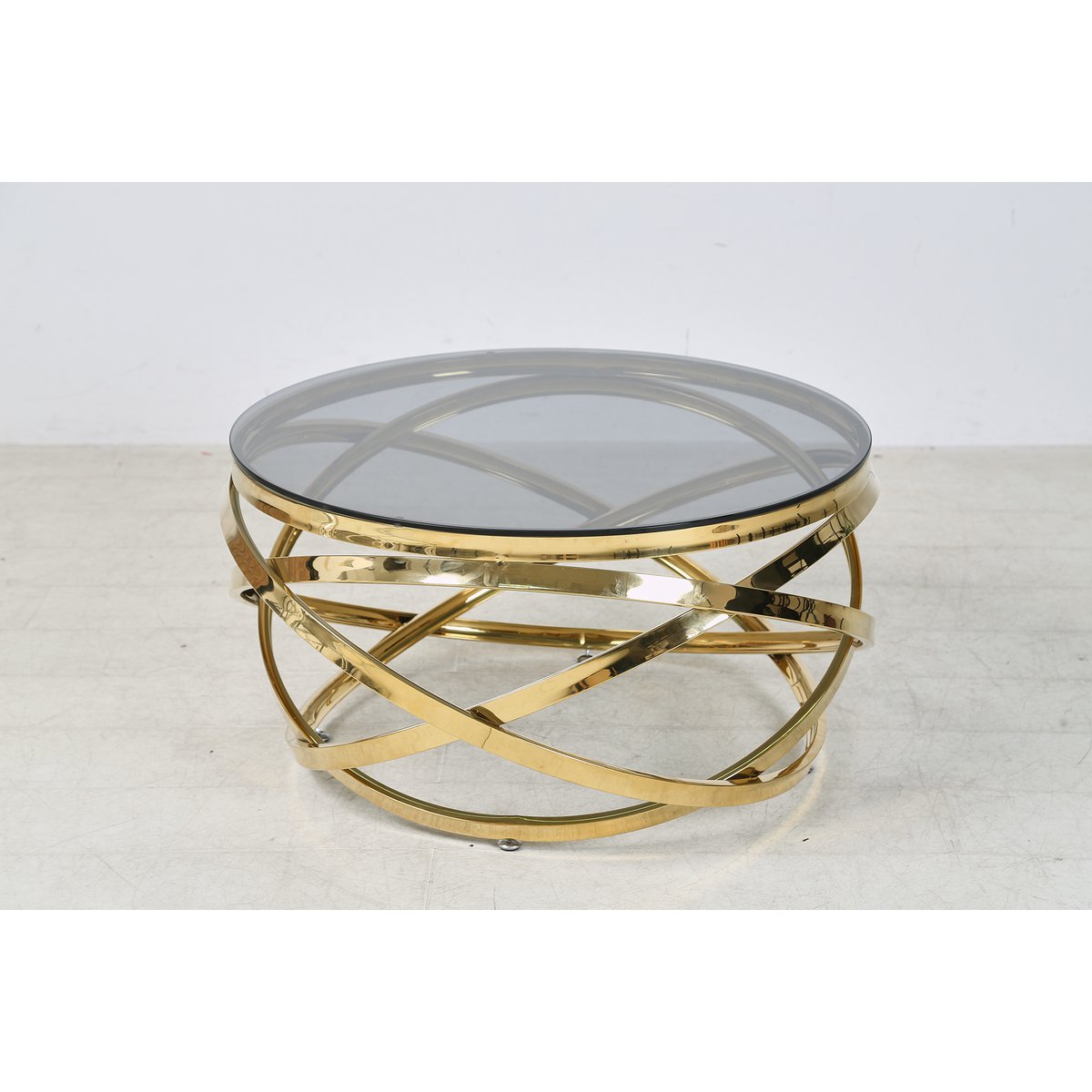 Couchtisch Gold/Grau Ø 80 cm – Bild 11