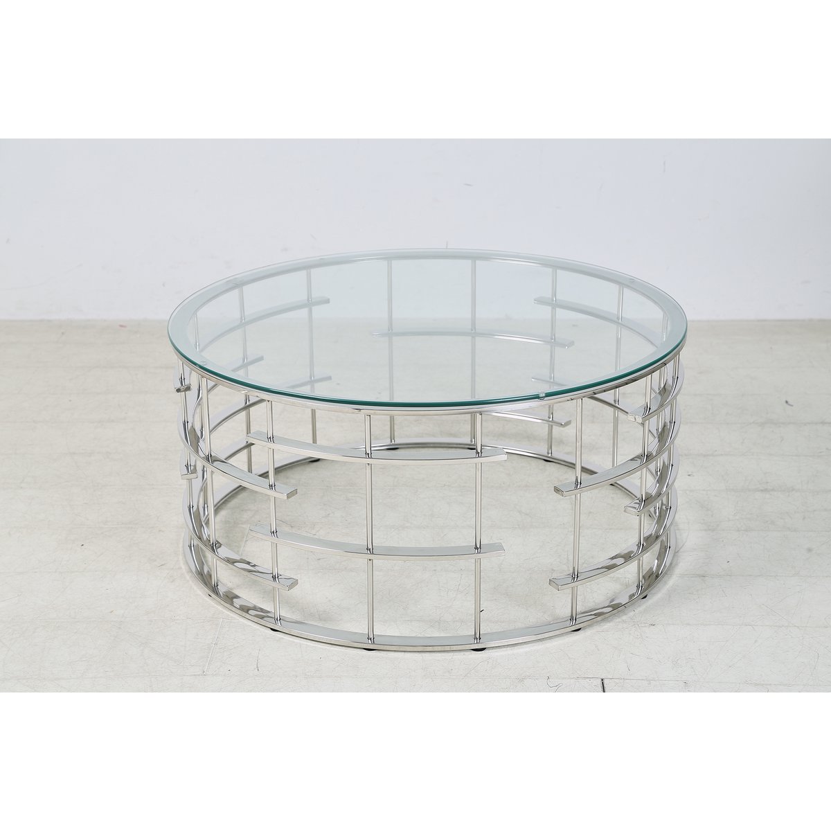 Couchtisch Silber Ø 90 cm – Bild 11