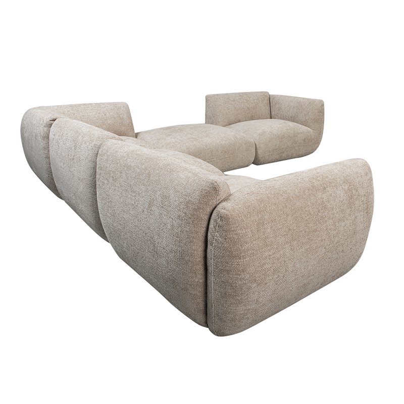 Sofa Amsterdam 5-teiliges Ecksofa Latte – Bild 4