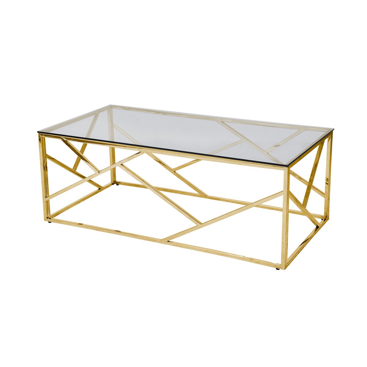 Couchtisch Gold/Grau 120x60 cm