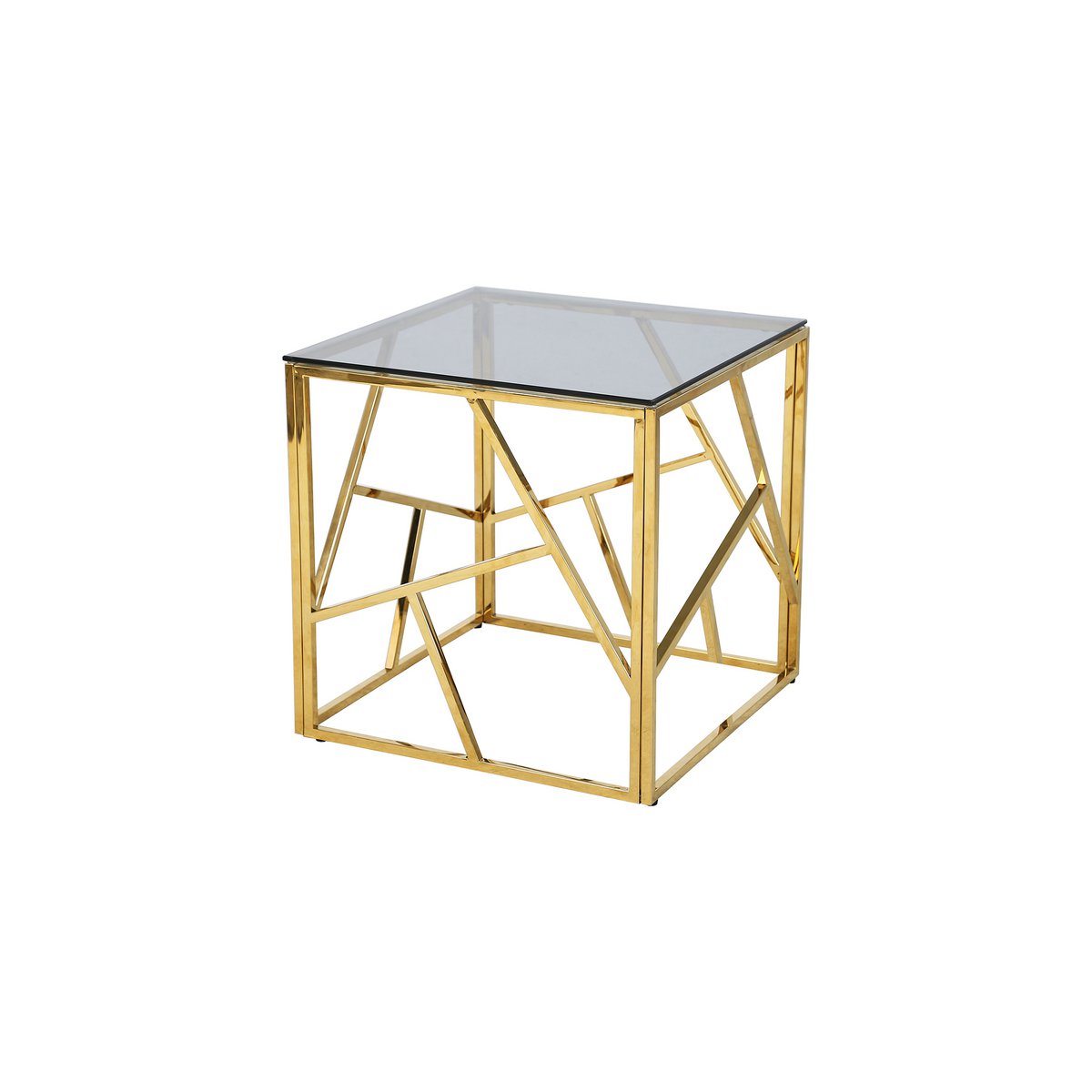 Beistelltisch Gold/Grau 55x55 cm