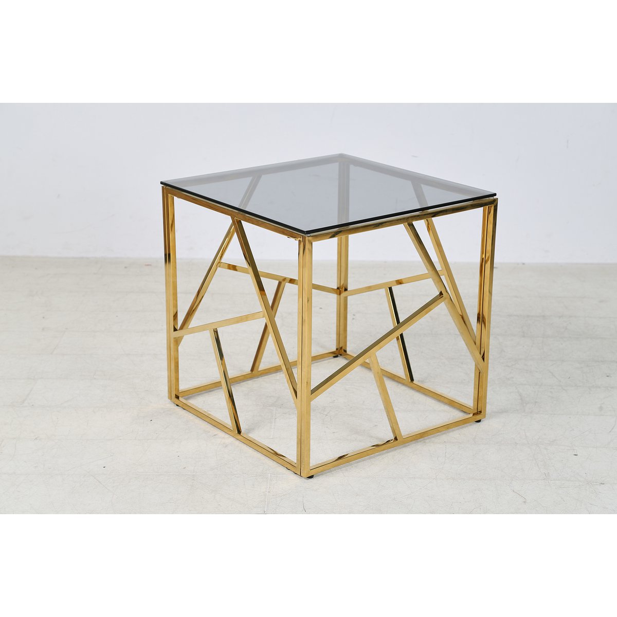 Beistelltisch Gold/Grau 55x55 cm – Bild 17