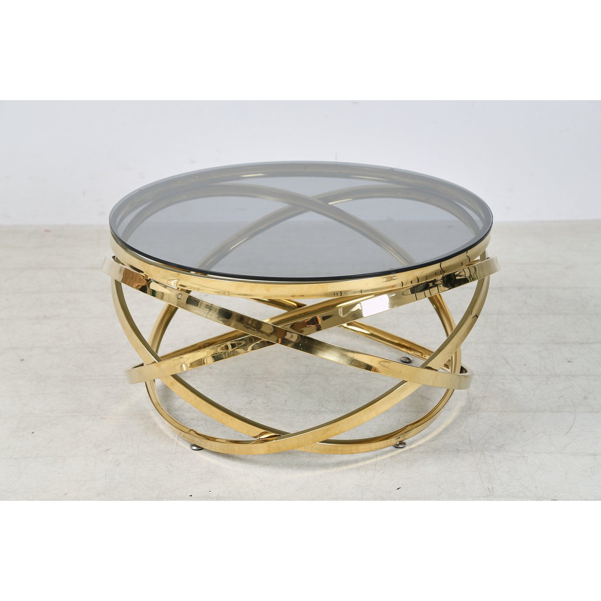 Couchtisch Gold/Grau Ø 80 cm – Bild 14