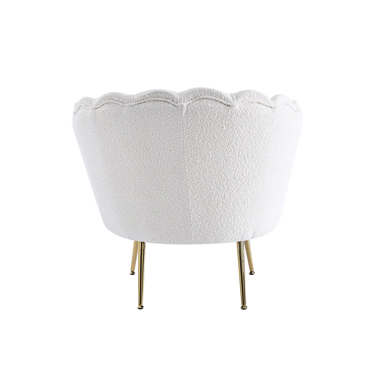 Muschelsessel mit Bouclé-Stoff – Bild 5