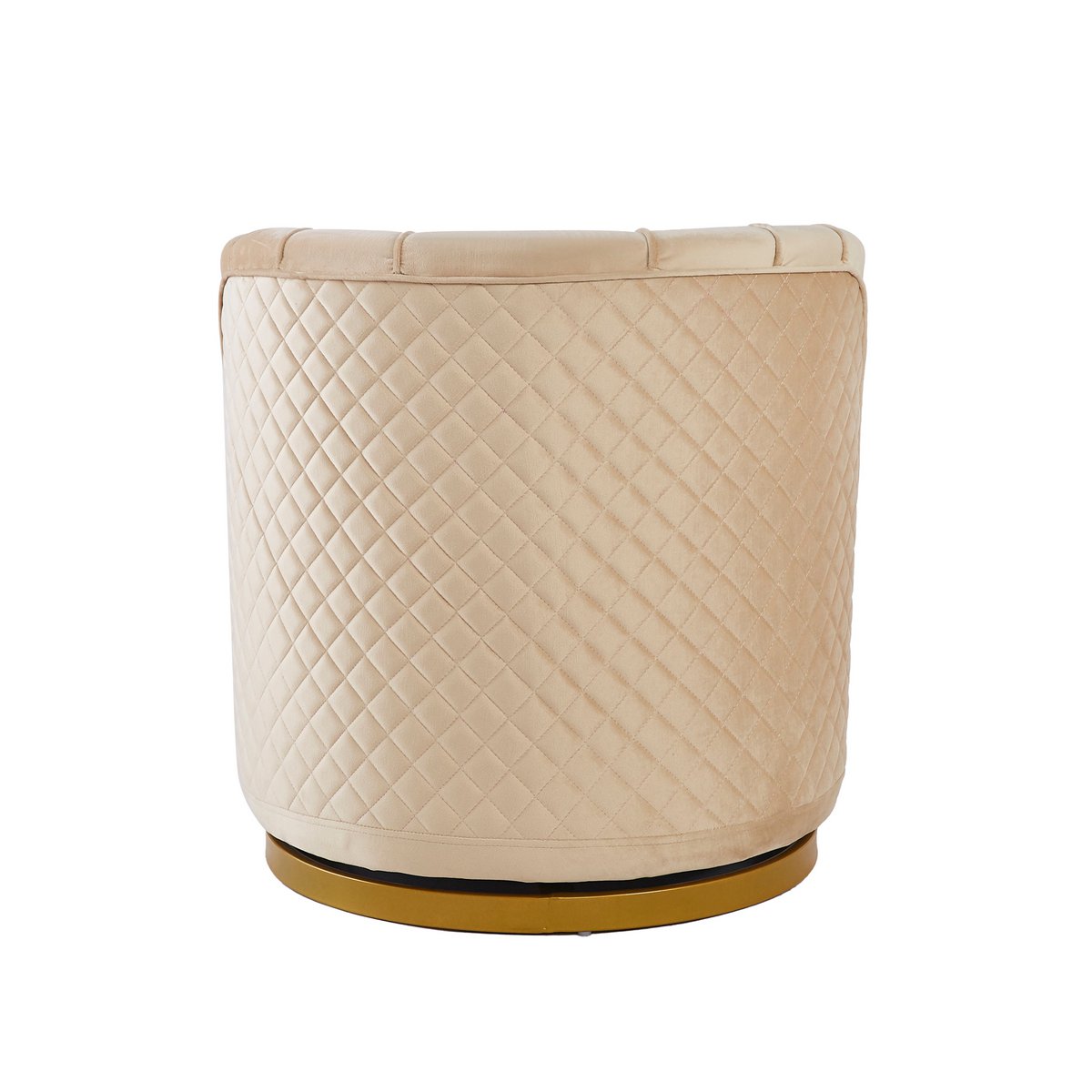 Drehsessel aus Samt Beige – Bild 6