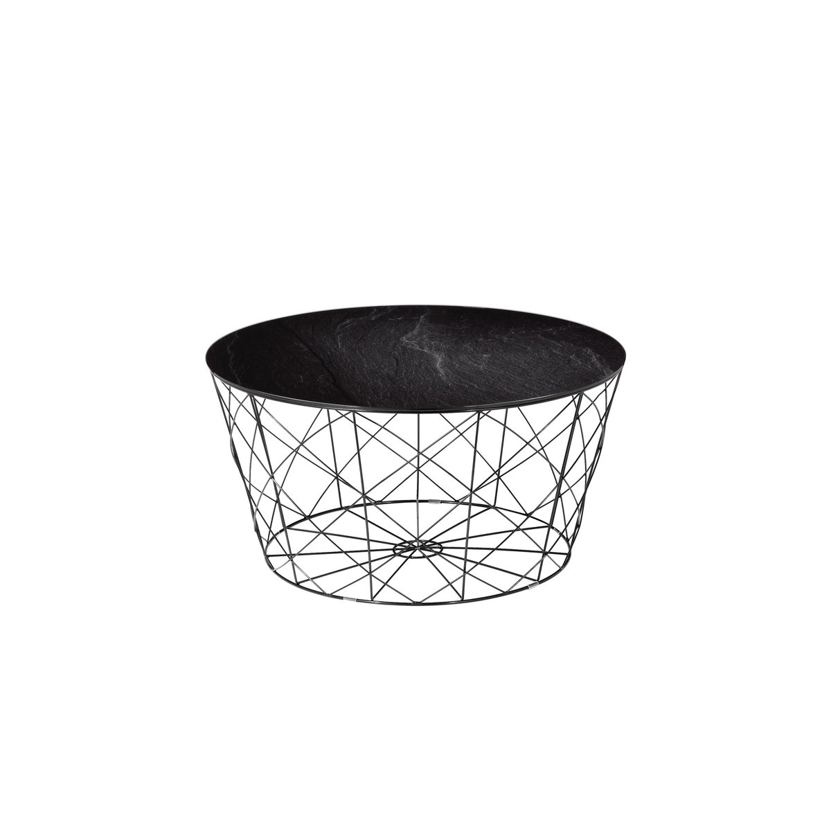 Couchtisch mit Metallkorb Ø 80 cm – Bild 2